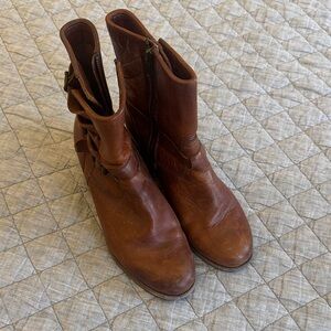 Frye Brown Leather Ankle Boots